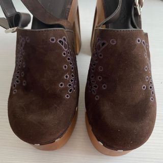 Zuecos Jimmy Choo Plataforma Marrón Talla 37