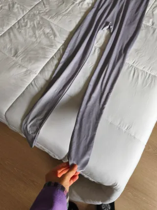 Mono Zentai gris claro talla 180