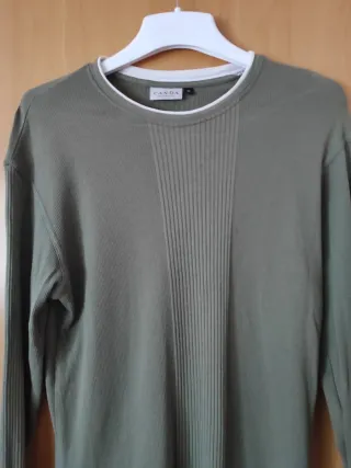 Jersey verde oliva manga larga