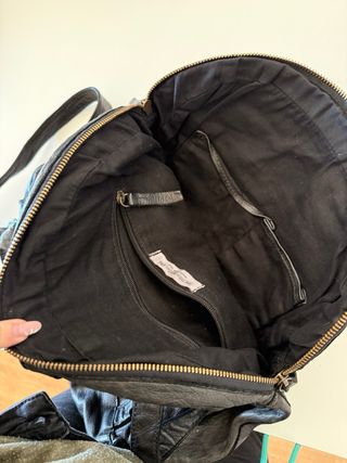 Mochila piel negra biba