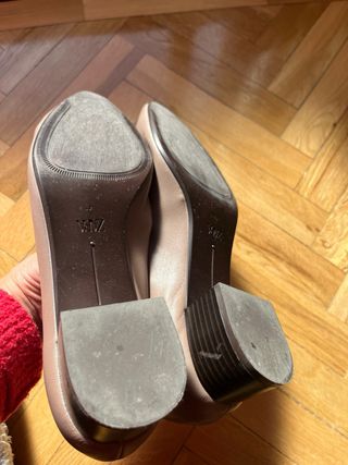Zapatos Zara Talla 41 Gris Topo
