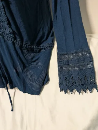 Blusa Desigual manga larga con encaje