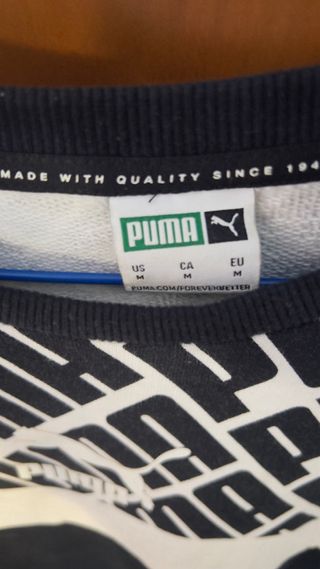 Sudadera Puma Negra y Blanca