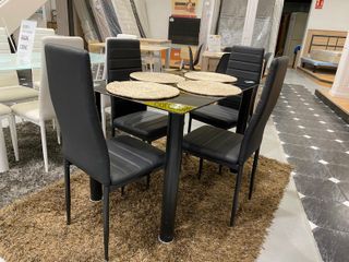 Oferta elegante comedor blanco o negro completo