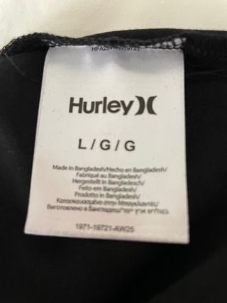 Camiseta Hurley Negra Talla L