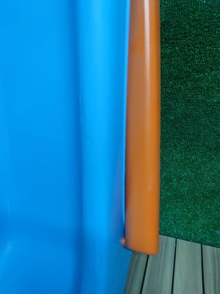 FEBER - Slide, Tobogán pequeño con rampa de 107 cm, para niños preescolares de 1 a 5 años,Azul y Rojo,Resistente a la luz y Cambios de Temperatura,de fácil Montaje Famosa (800009593)
