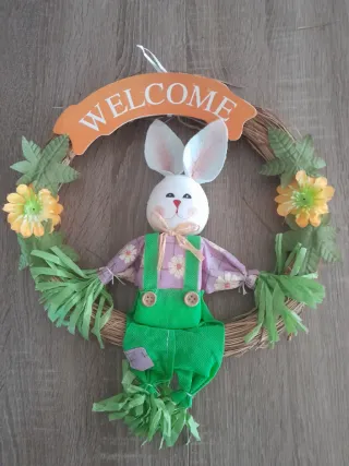 Ghirlanda Pasquale coniglio benvenuto