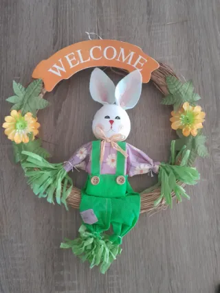 Ghirlanda Pasquale coniglio benvenuto