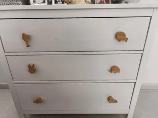 Set 6 Pomos Madera Maciza y tornillos