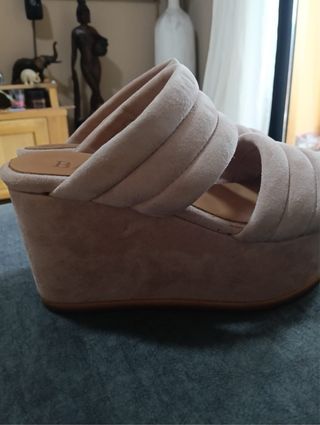 Zapatos de cuña Baltarini rosas