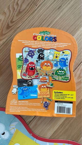 Puzzle gigante de Monstruos para aprender ingles