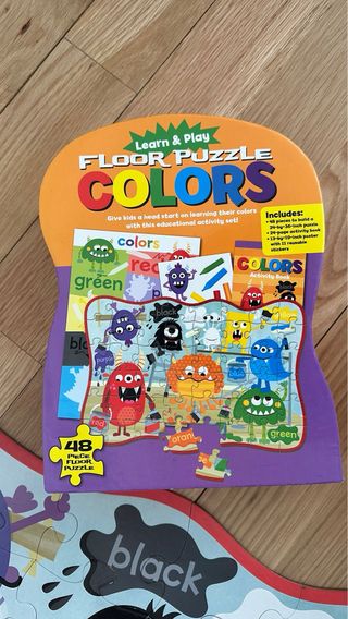 Puzzle gigante de Monstruos para aprender ingles