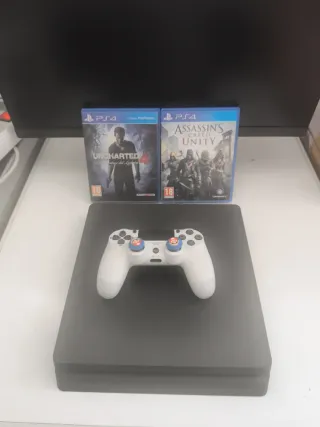 PS4 con mando y 3 juegos + Monitor Philips