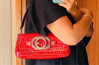 Bolso Guess Rojo Cocodrilo