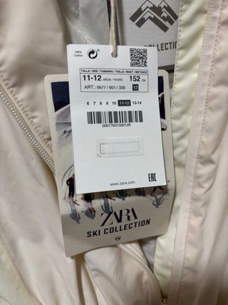 Mono esquí niña blanco T.11-12 sin usar