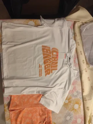 Conjunto pijama deportivo mujer naranja y blanco