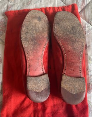 Mocasines Carmina Ante Rojo Mujer