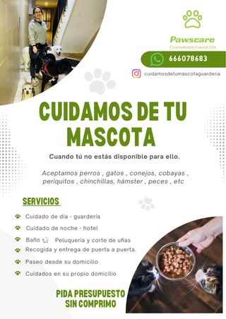 Cuidado de mascotas , cuidado canino , petsitter .