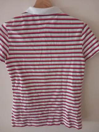Polo Tommy Hilfiger Mujer Rayas Rojo Blanco