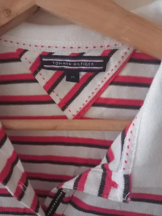 Polo Tommy Hilfiger Mujer Rayas Rojo Blanco