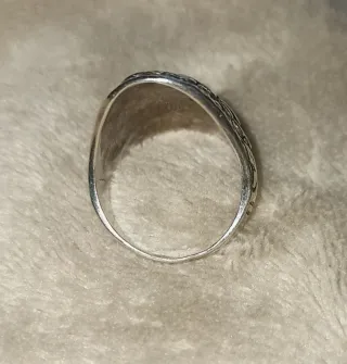 Anillo de plata diseño geométrico
