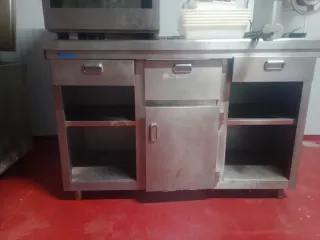 Mueble cafetero acero inoxidable