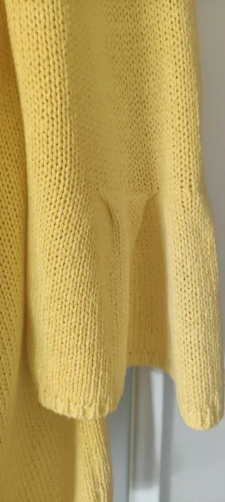 Chaqueta de algodón entretiempo mujer amarilla