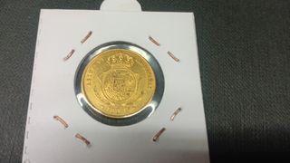 Moneda Oro Isabel II 100 Reales Madrid 1860