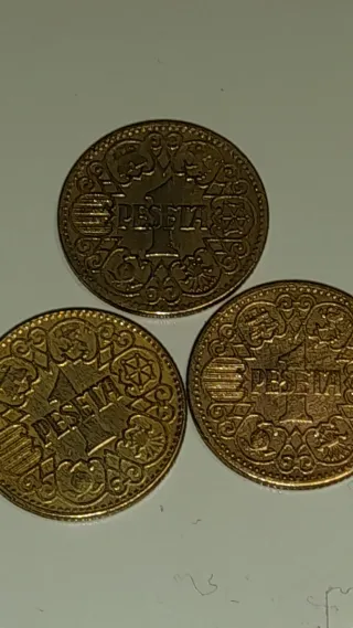 3 Monedas 1 Peseta España 1944