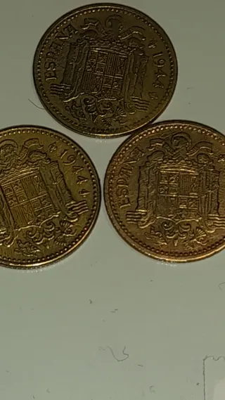 3 Monedas 1 Peseta España 1944