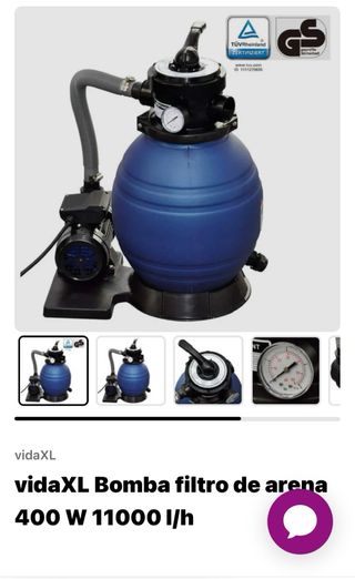 Piscina Tubular Metal/Plásti + depuradora de arena