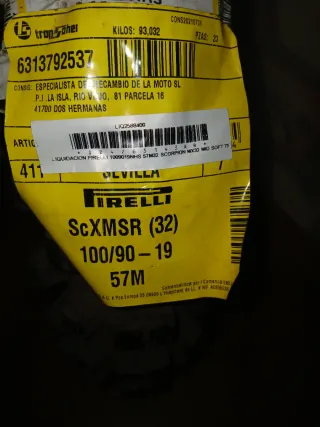 Neumático Pirelli 100/90/19 Scorpions