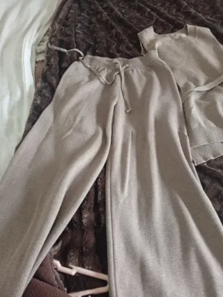 Conjunto punto beige talla única