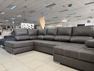 Sofá Rinconera Gris Forma U