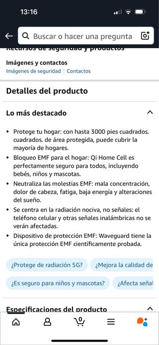 Qi-Home Cell EMF Device for home Precio nuevo3600€