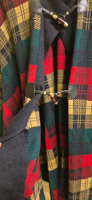 Capa vintage cuadros talla única