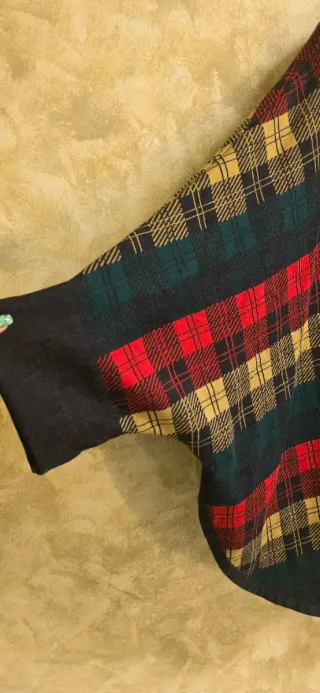 Capa vintage cuadros talla única