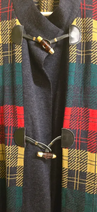 Capa vintage cuadros talla única