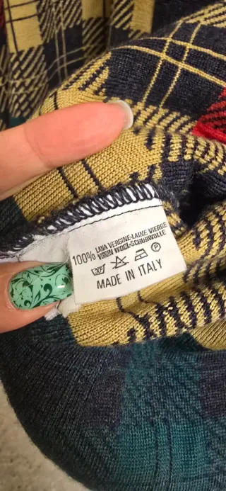 Capa vintage cuadros talla única