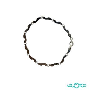Pulsera oro 18k eslabones ondulados