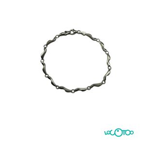 Pulsera oro 18k eslabones ondulados