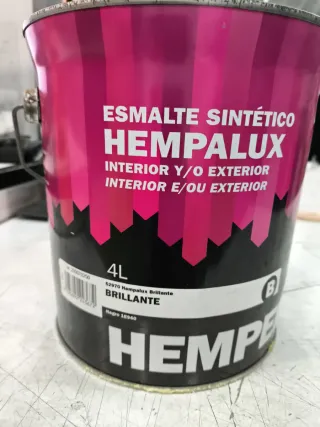 Esmalte Sintético Hempalux Negro Brillo 4L