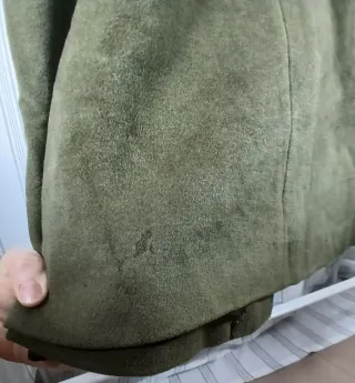 Abrigo Lana y Cachemir Vintage LUXE Verde Talla L