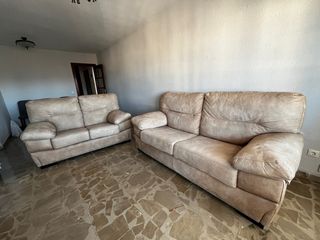 Sofá 3 plazas + Sofá 2 plazas beige