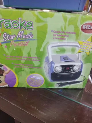 Karaoke Portátil BIZAK Azul y Plata
