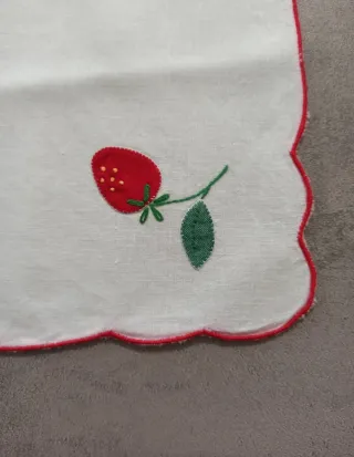 Set colazione tovaglietta con tovagliolo fragole