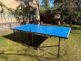 Mesa de ping pong azul