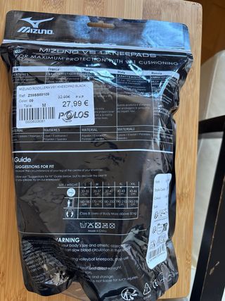 Rodilleras Mizuno Voley Talla M Nuevas