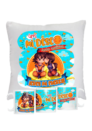 Pack San Valentín Taza y Cojín Goku