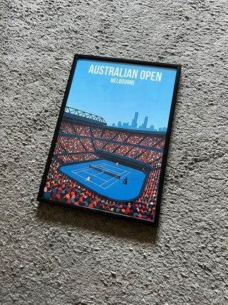 Poster Australian Open 20x30 Tennis Slam + Cornice